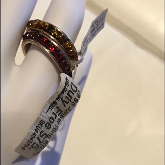 NWT Two AMBER RINGS  size 7 - Picture 2 of 8